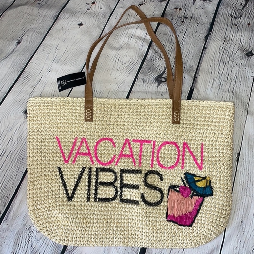 INC International Concepts Mimi Vacation Vibes Beach Bag - Picture 1 of 5